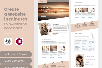 Boho wordpress elementor template