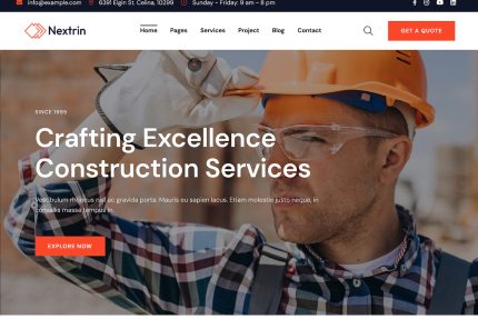 Nextrin-Construction WordPress Theme