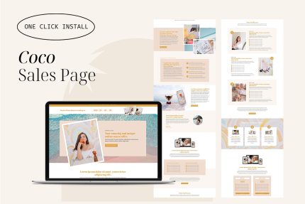 Coco Sales Page Template for Divi