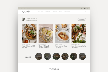 Sage Food Blog WordPress Theme