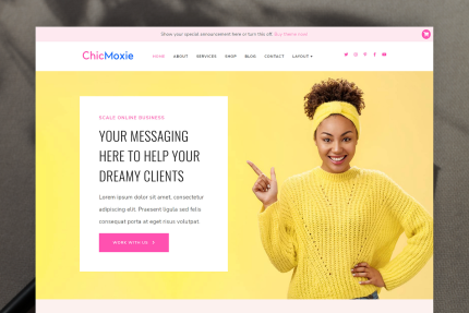 ChicMoxie Elementor WordPress Theme